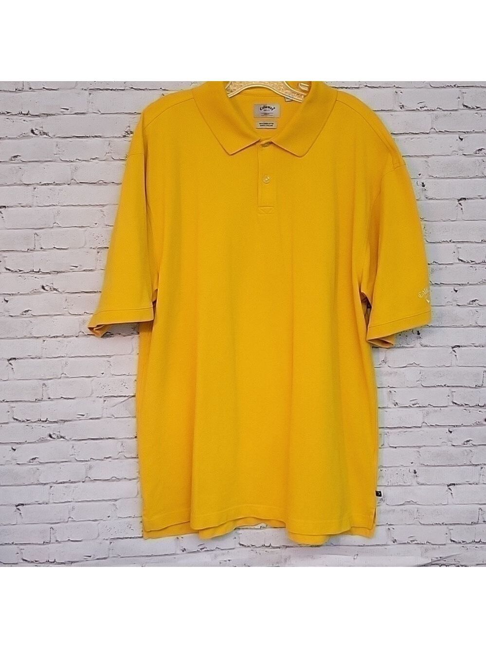 Men's Callaway Golf Sport Polo, Mustard Yellow, Size Xxl